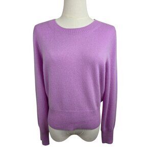 J. Crew Cashmere Sweater Sz Medium Cropped Fit Lavender Crew Neck Preppy 2024